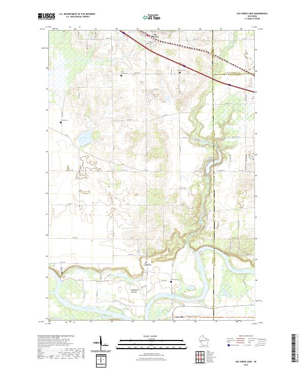 Elk Creek Lake topographic map thumbnail