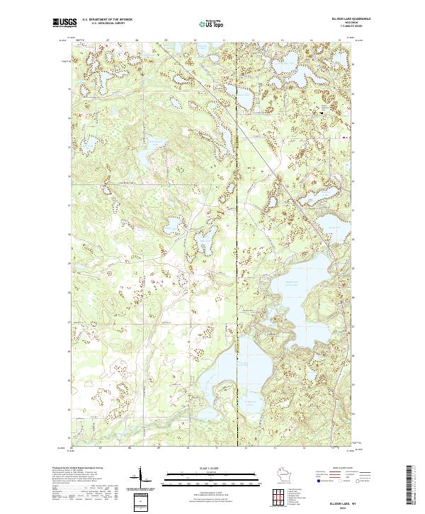Ellison Lake topographic map thumbnail