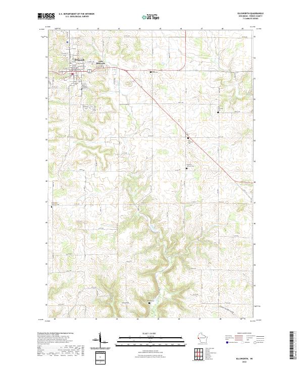 Ellsworth topographic map thumbnail