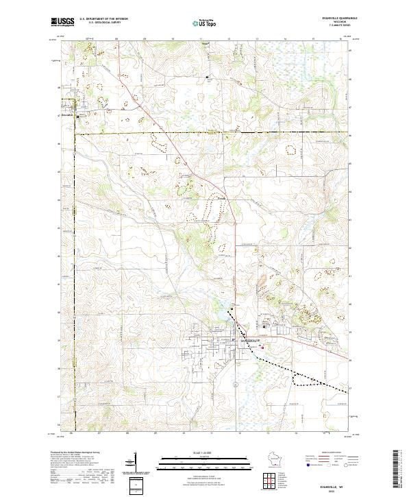 Evansville topographic map thumbnail