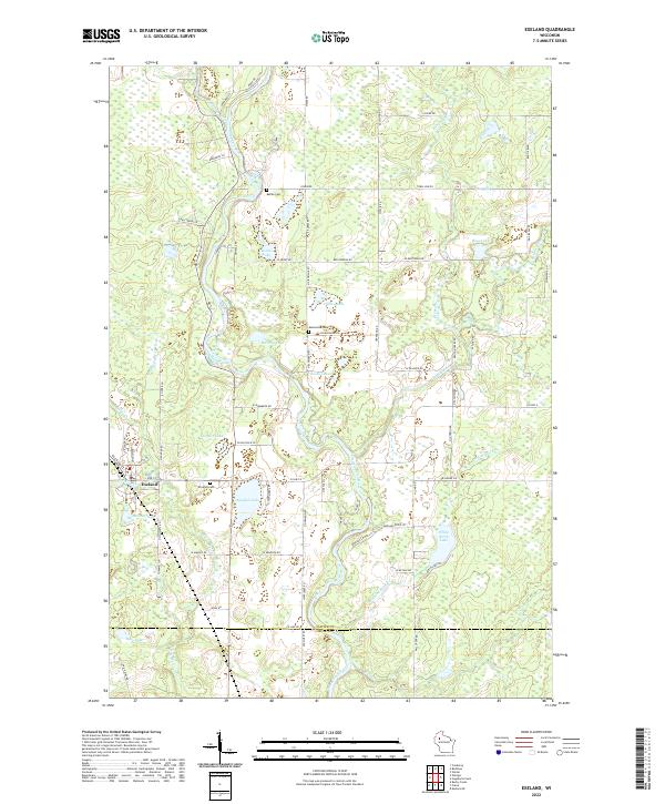 Exeland topographic map thumbnail