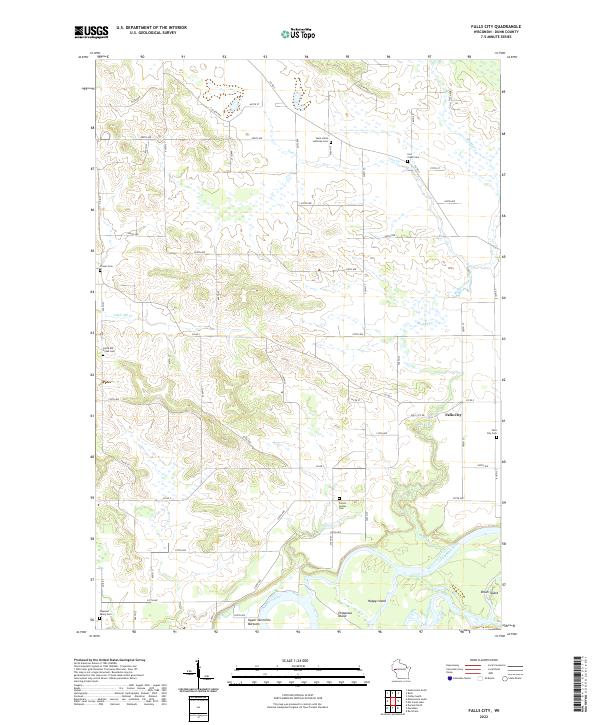 Falls City topographic map thumbnail