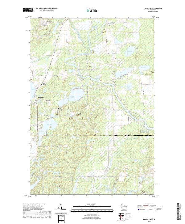 Fireside Lakes topographic map thumbnail