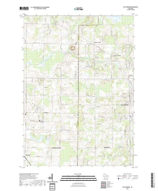 Five Corners topographic map thumbnail