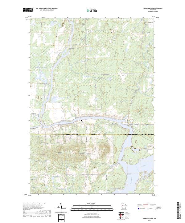 Flambeau Ridge topographic map thumbnail
