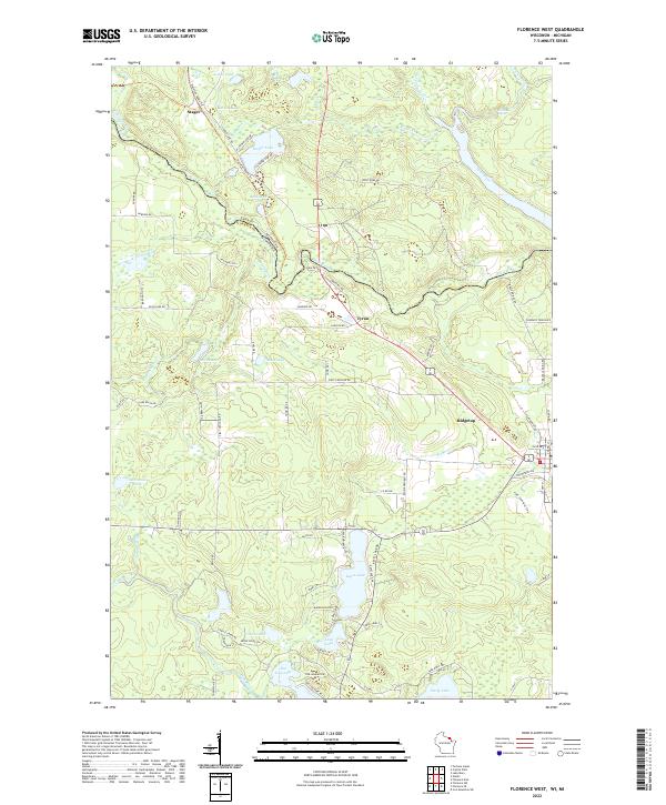 Florence West topographic map thumbnail