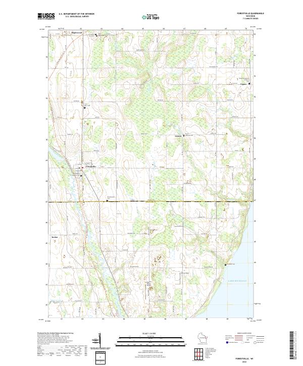 Forestville topographic map thumbnail