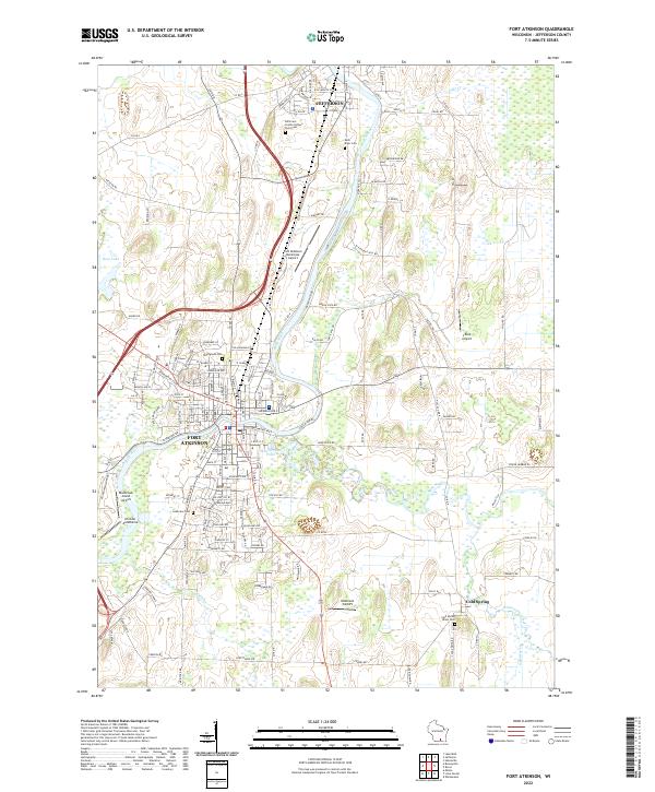 Fort Atkinson topographic map thumbnail