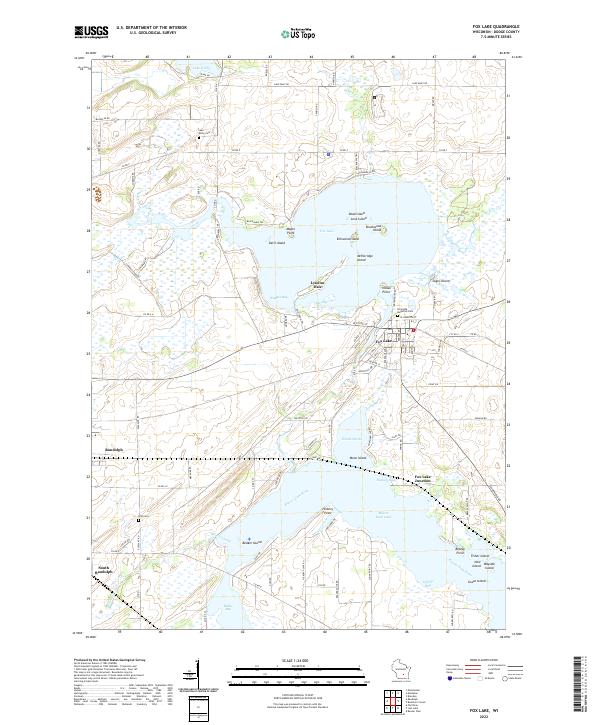 Fox Lake topographic map thumbnail