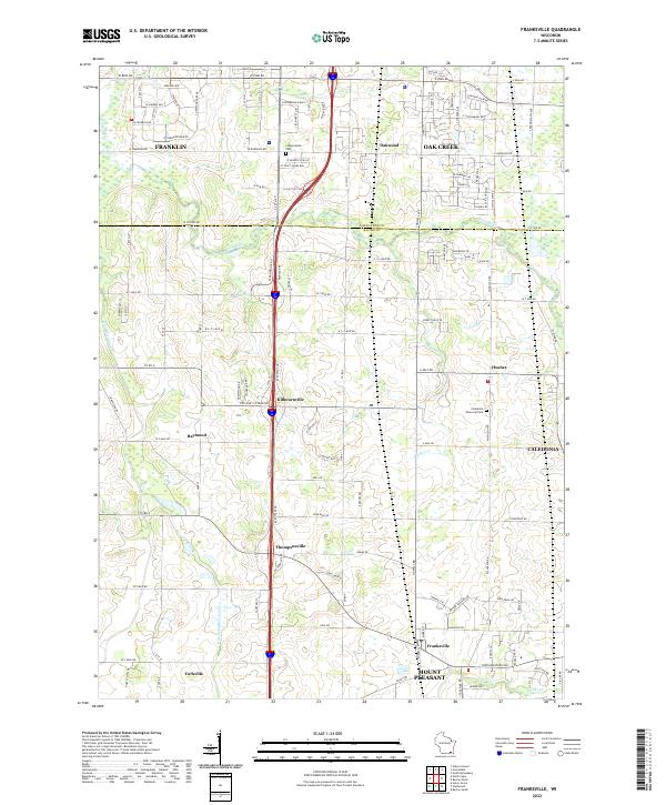 Franksville topographic map thumbnail