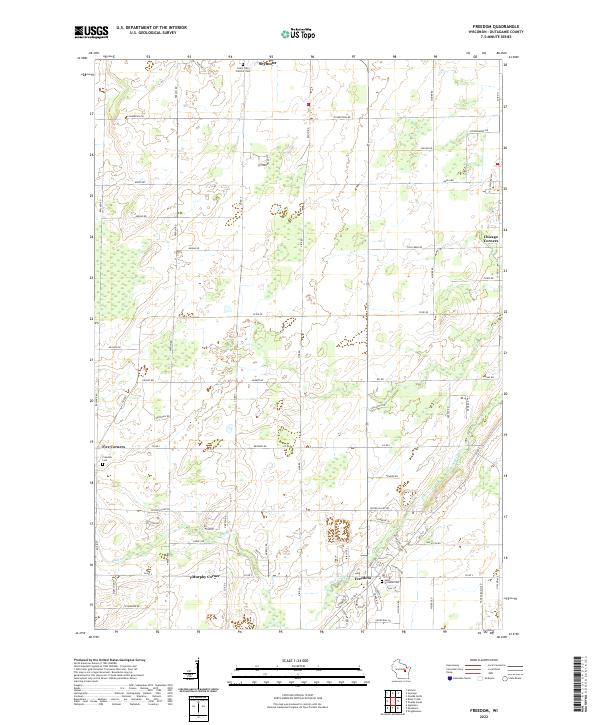 Freedom topographic map thumbnail