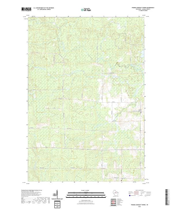 Fromm Lookout Tower topographic map thumbnail