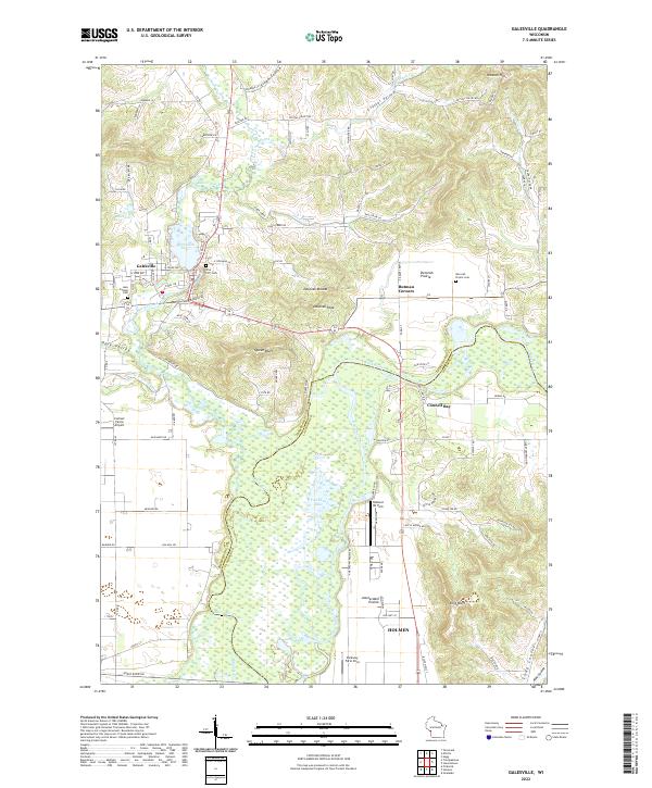 Galesville topographic map thumbnail