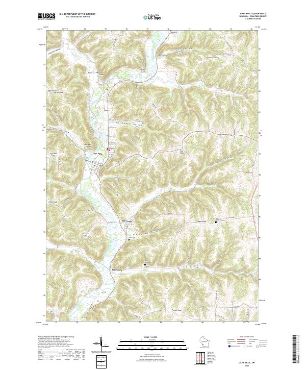 Gays Mills topographic map thumbnail