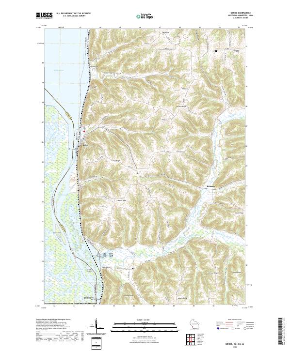 Genoa topographic map thumbnail