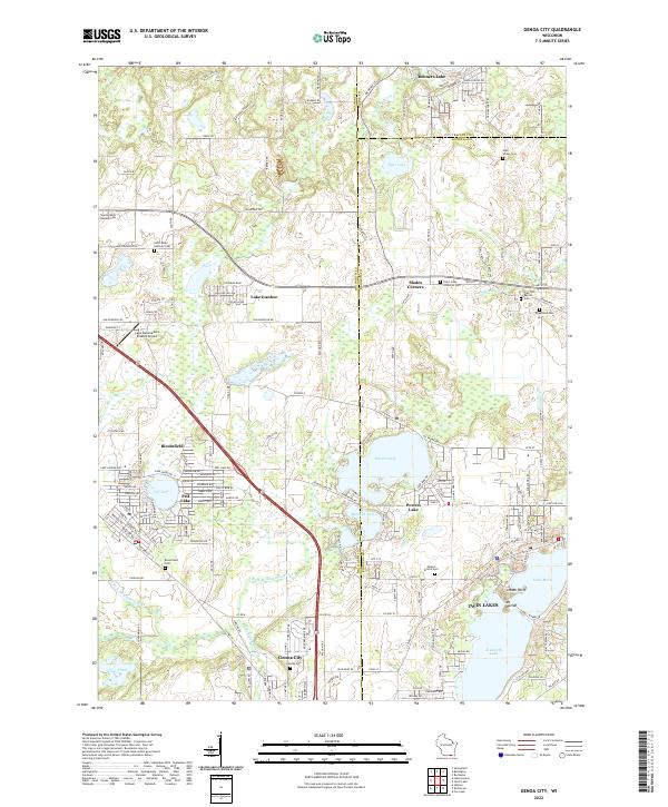 Genoa City topographic map thumbnail