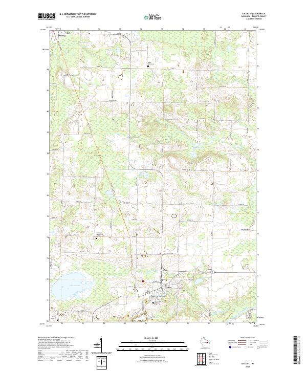 Gillett topographic map thumbnail
