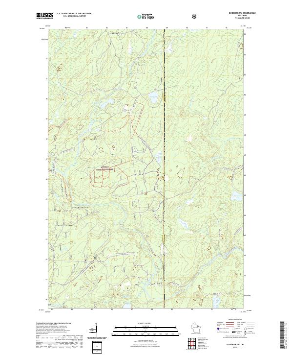 Goodman SW topographic map thumbnail