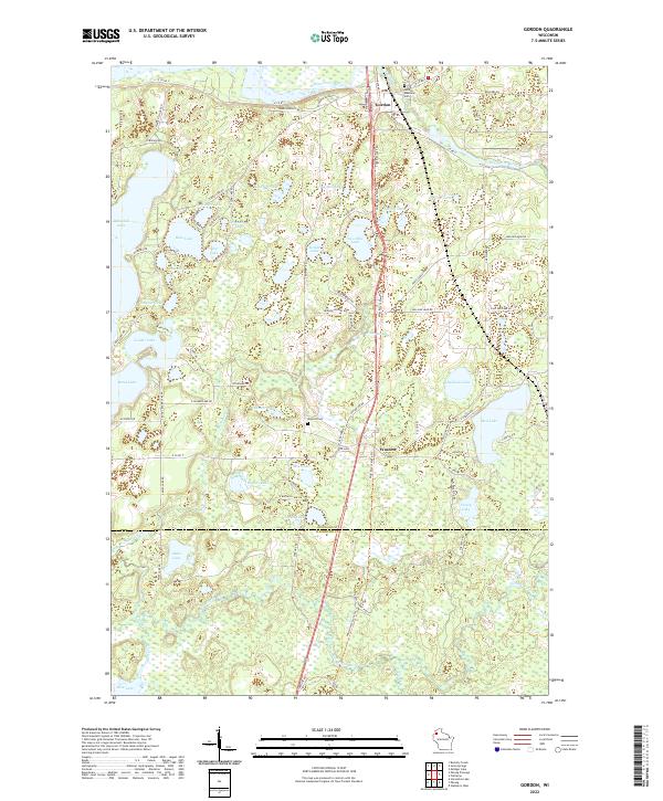 Gordon topographic map thumbnail