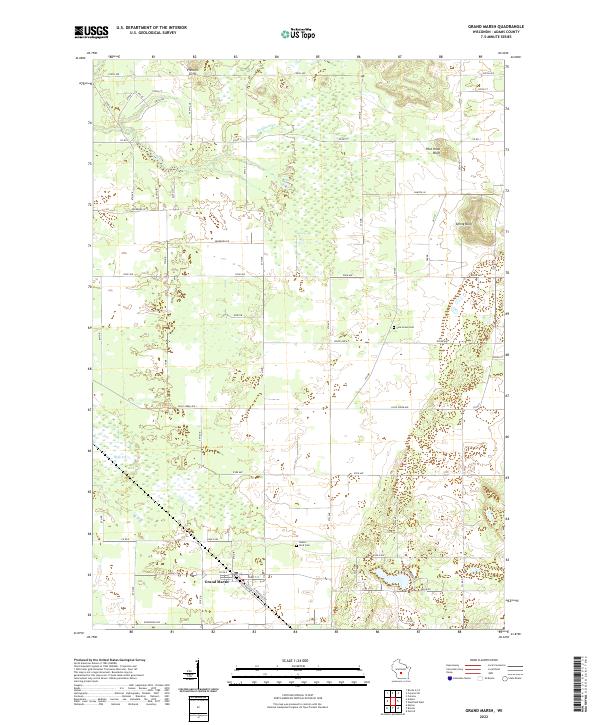 Grand Marsh topographic map thumbnail