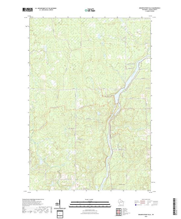 Grandfather Falls topographic map thumbnail