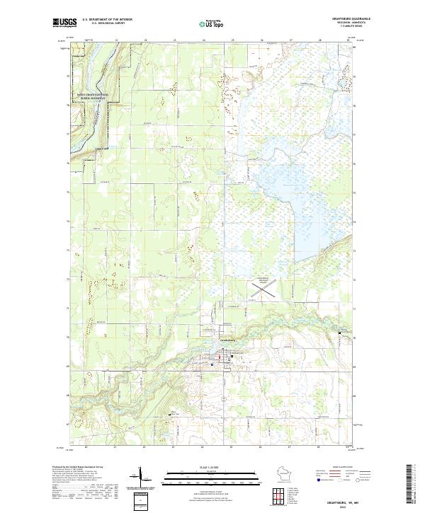 Grantsburg topographic map thumbnail