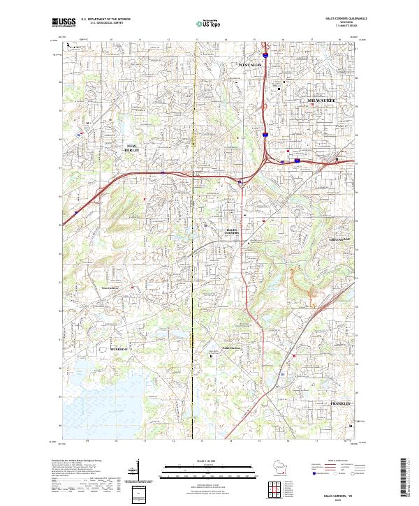 Hales Corners topographic map thumbnail