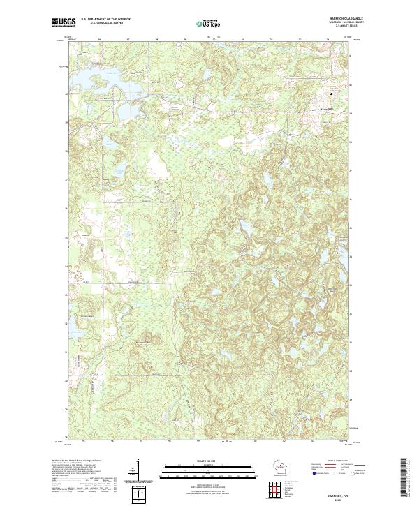 Harrison topographic map thumbnail