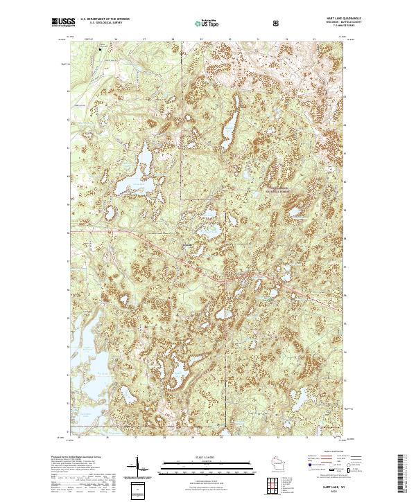 Hart Lake topographic map thumbnail