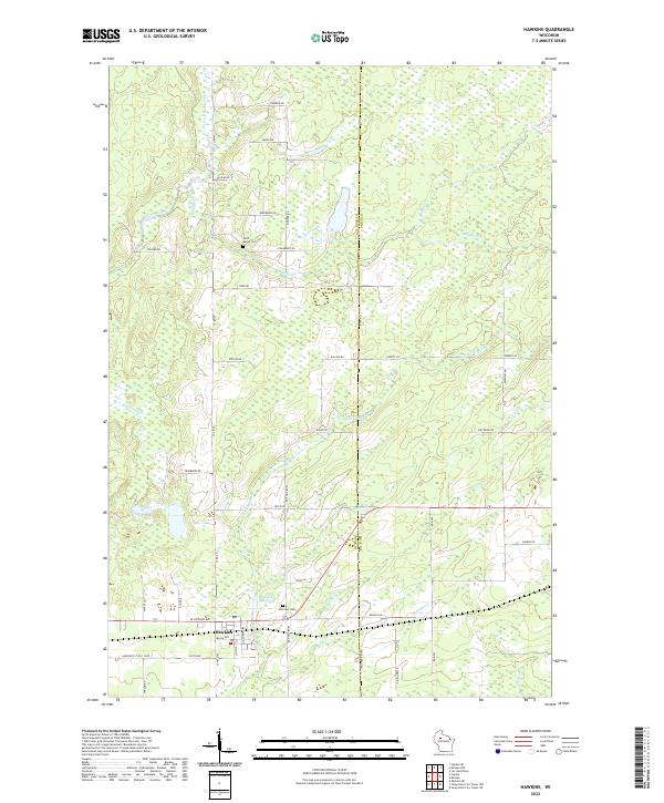 Hawkins topographic map thumbnail