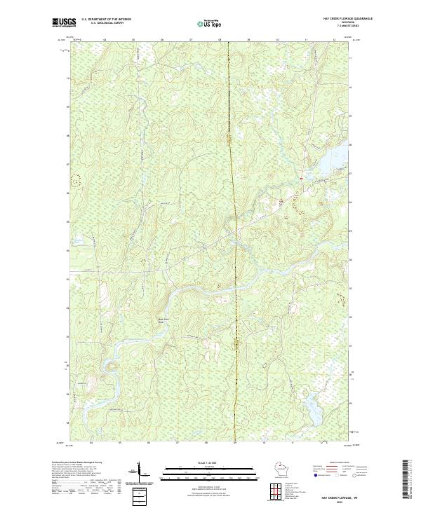 Hay Creek Flowage topographic map thumbnail