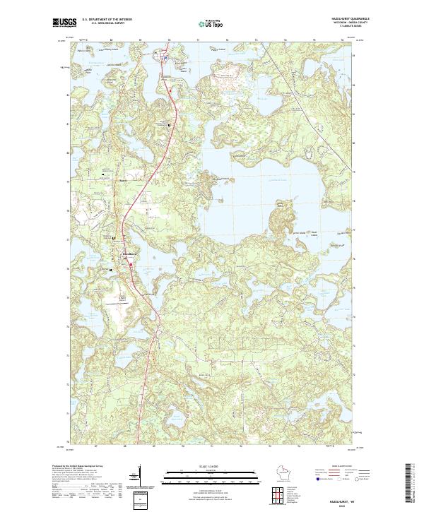 Hazelhurst topographic map thumbnail