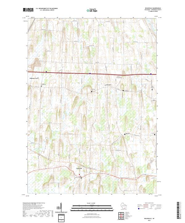 Helenville topographic map thumbnail