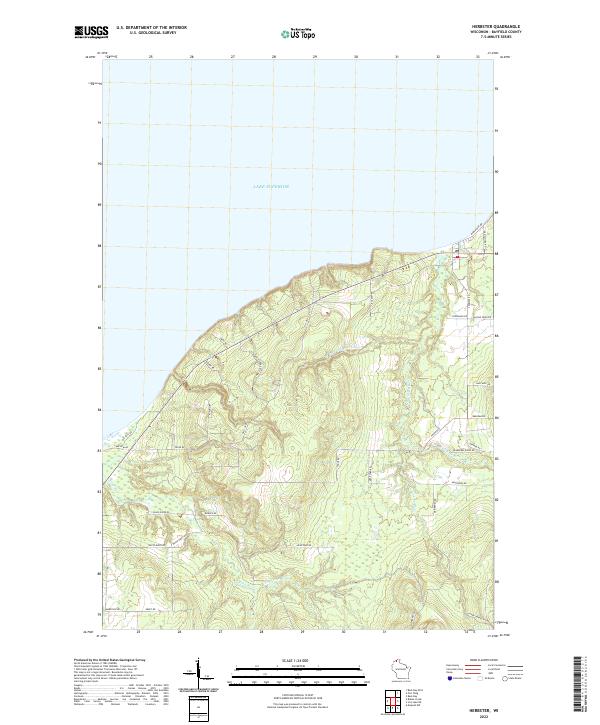 Herbster topographic map thumbnail