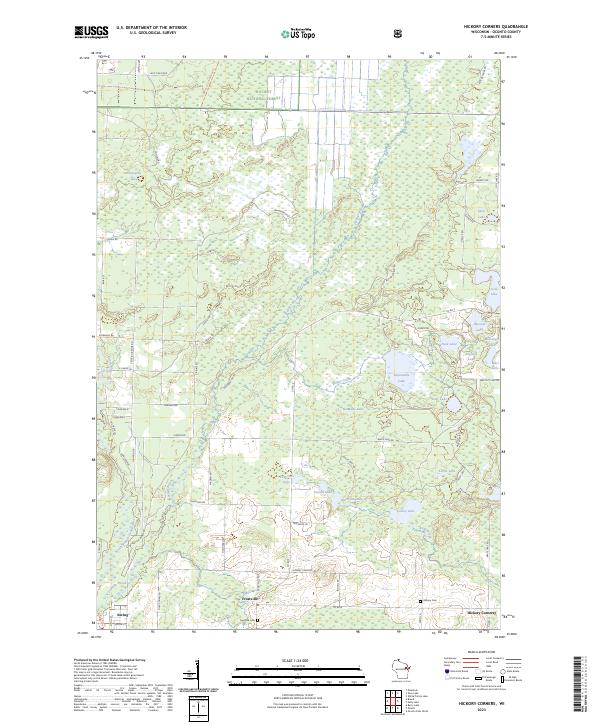 Hickory Corners topographic map thumbnail