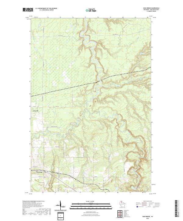 High Bridge topographic map thumbnail