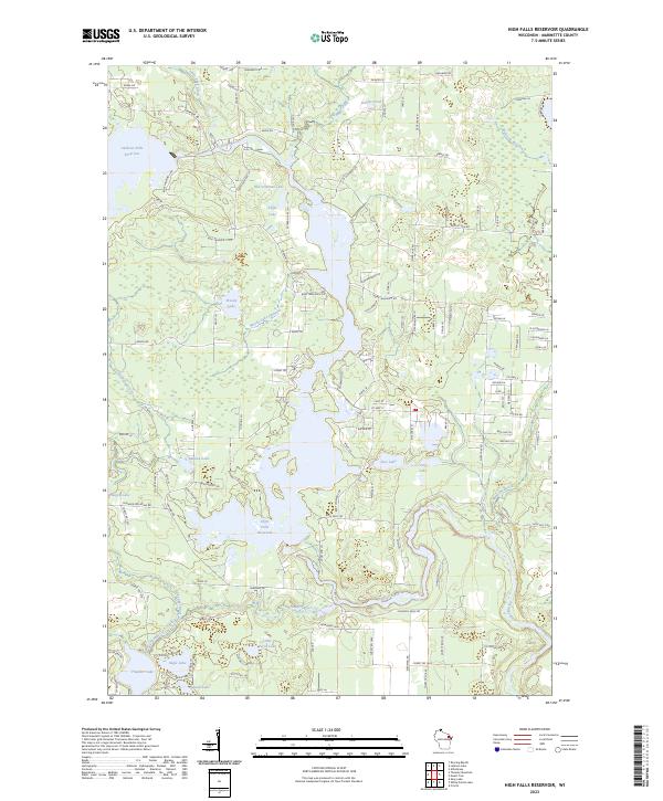 High Falls Reservoir topographic map thumbnail