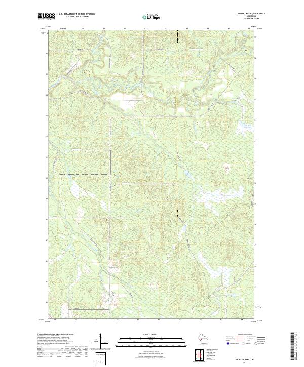 Horse Creek topographic map thumbnail