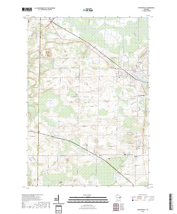 Hortonville topographic map thumbnail