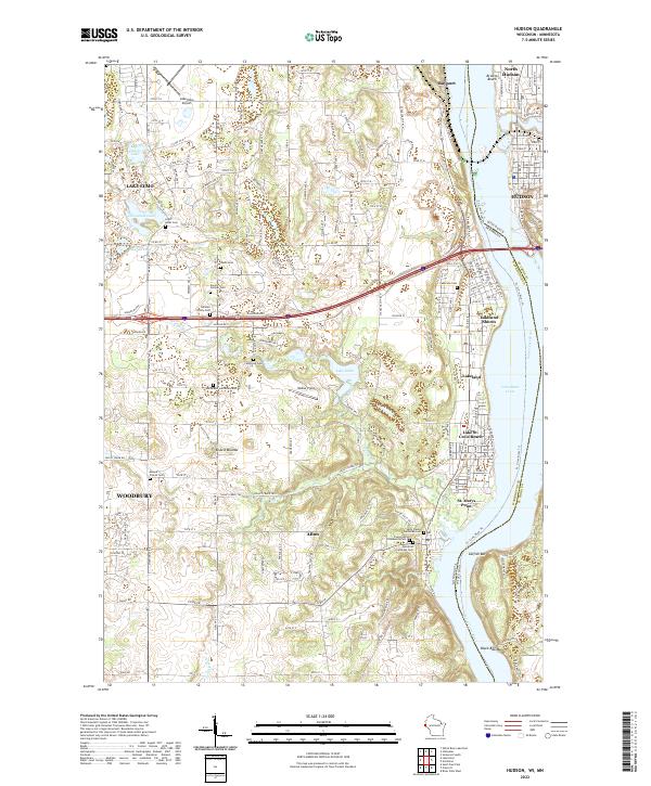 Hudson topographic map thumbnail