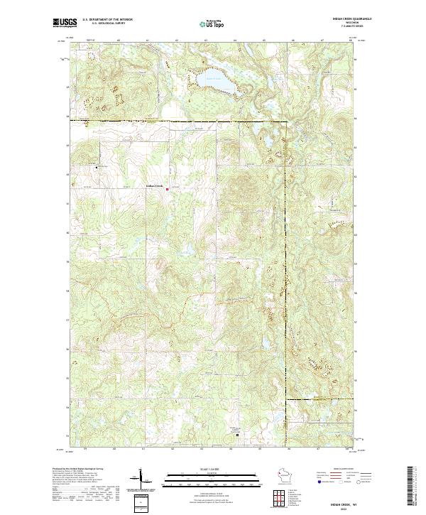 Indian Creek topographic map thumbnail