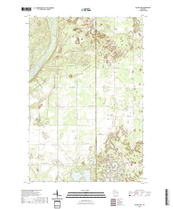 Island Lake topographic map thumbnail