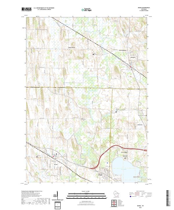 Ixonia topographic map thumbnail