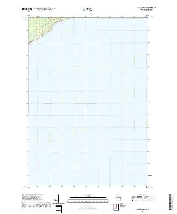 Jacksonport SW topographic map thumbnail