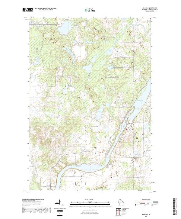 Jim Falls topographic map thumbnail