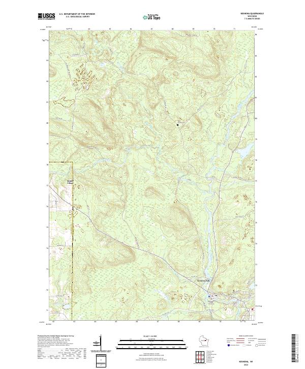Keshena topographic map thumbnail