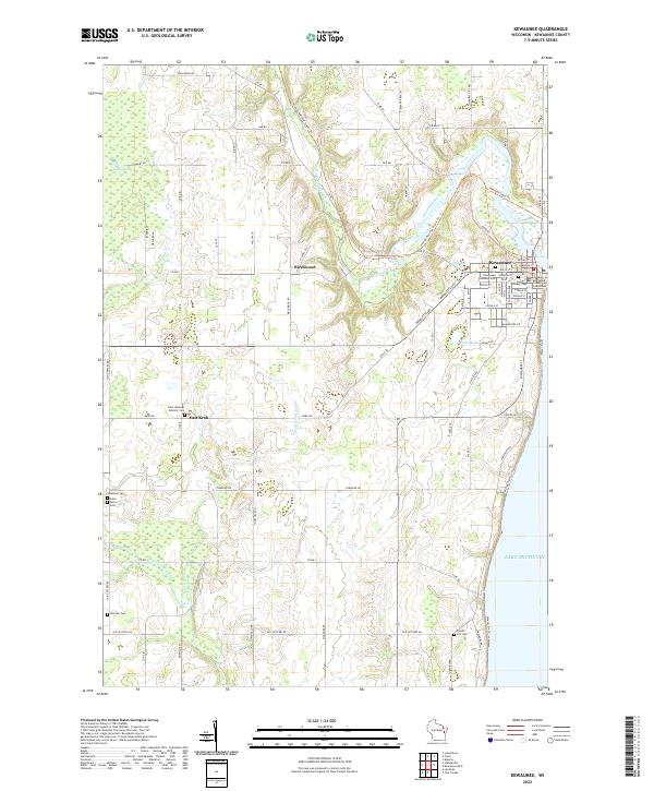 Kewaunee topographic map thumbnail