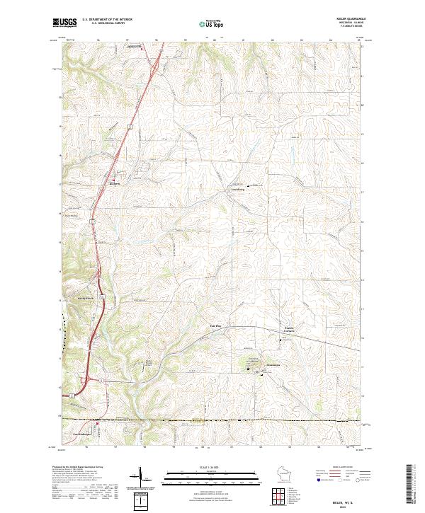 Kieler topographic map thumbnail