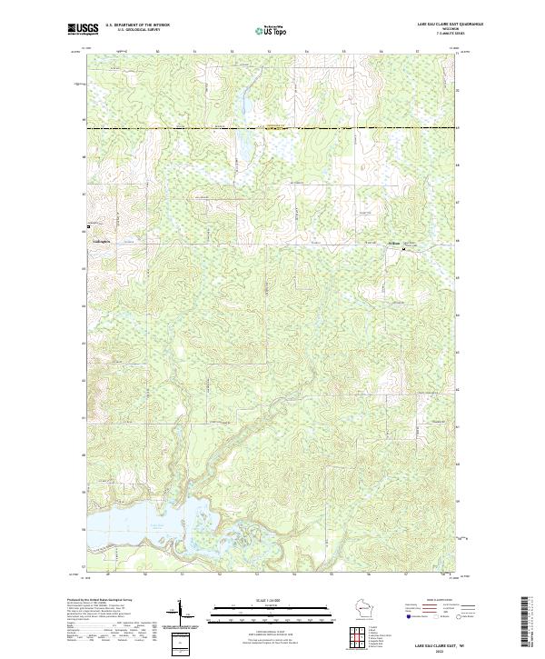 Lake Eau Claire East topographic map thumbnail