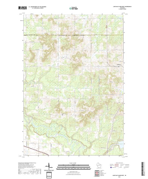 Lake Eau Claire West topographic map thumbnail